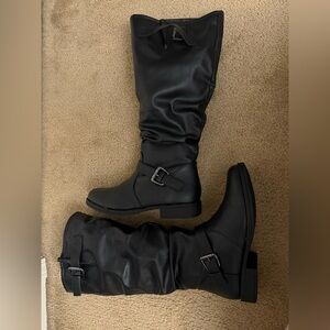 Women's Black Knee-High Boots